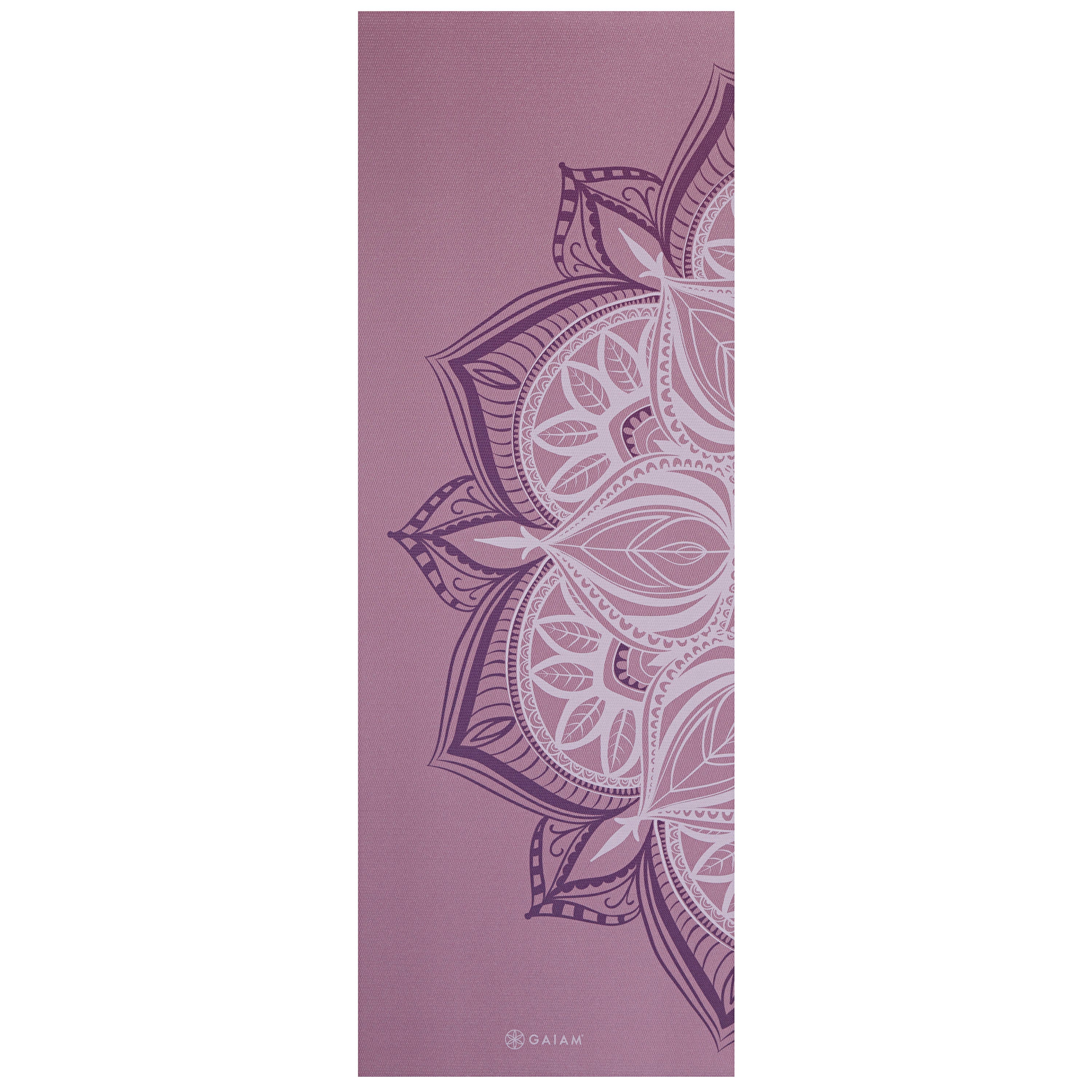 Printed Point Yoga Mat (5mm) Blush Point flat