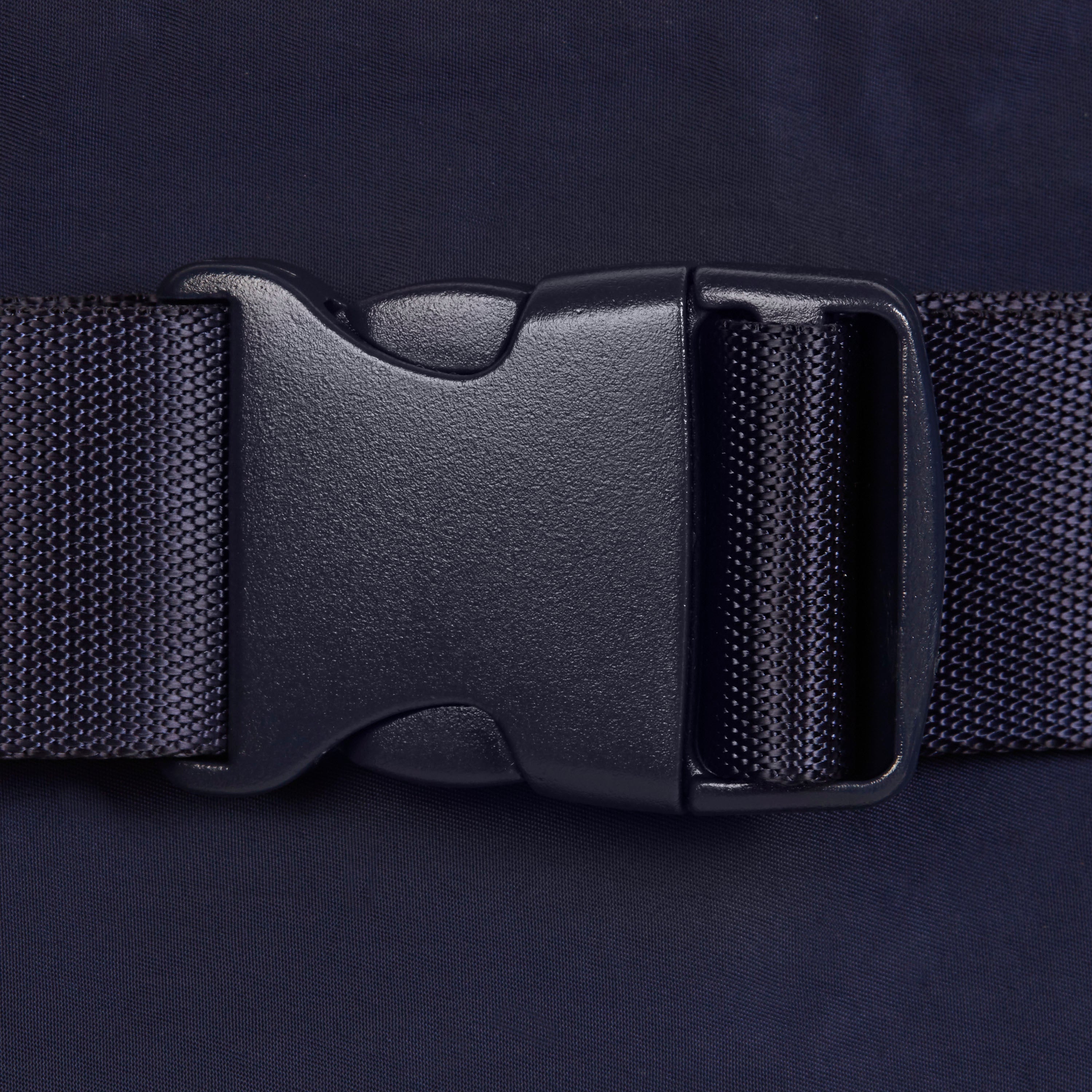 Gaiam Be Free Waist Pack Marine Layer buckle closeup