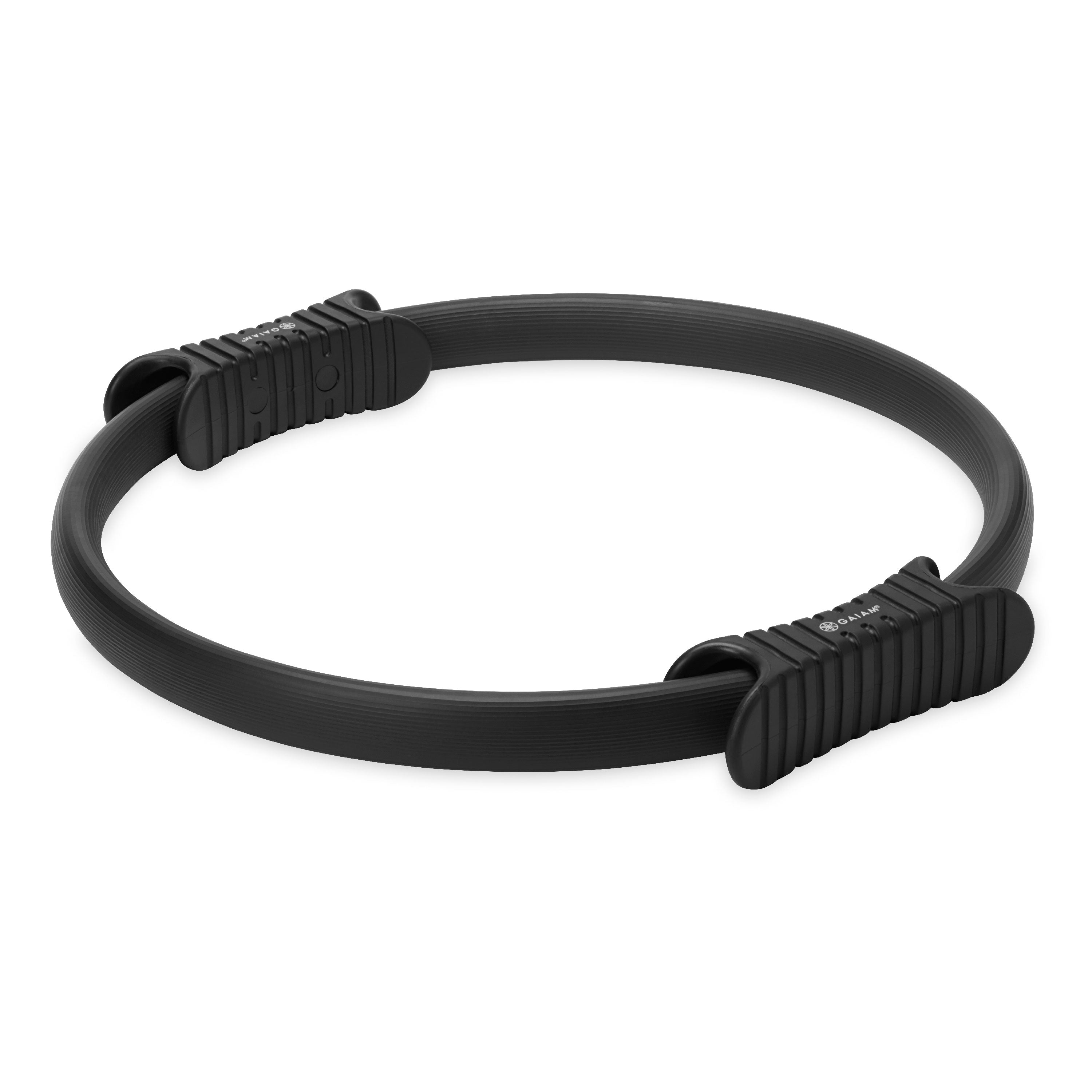 Black Pilates ring on a white background