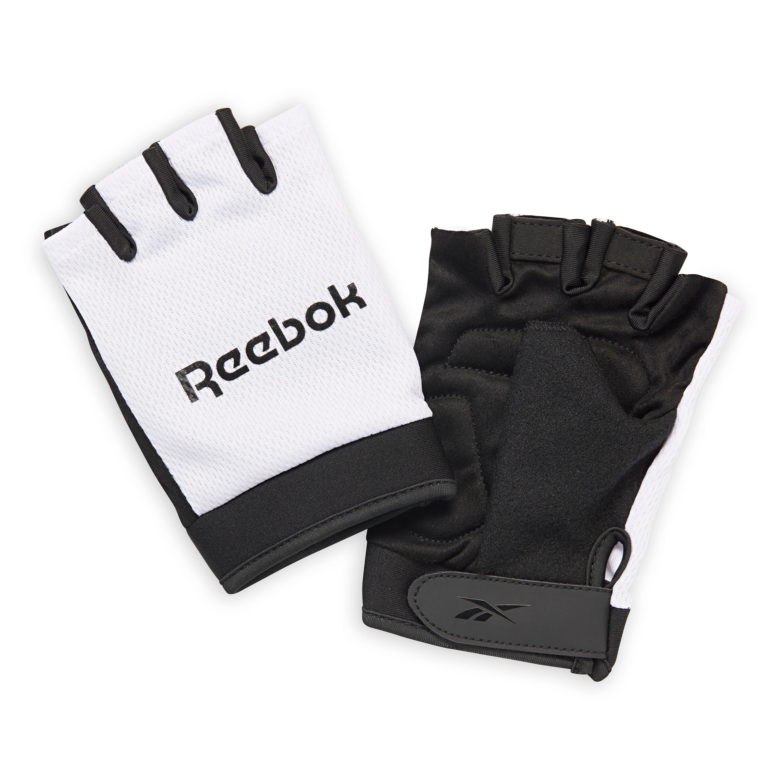 Pair of Reebok gloves on a white background