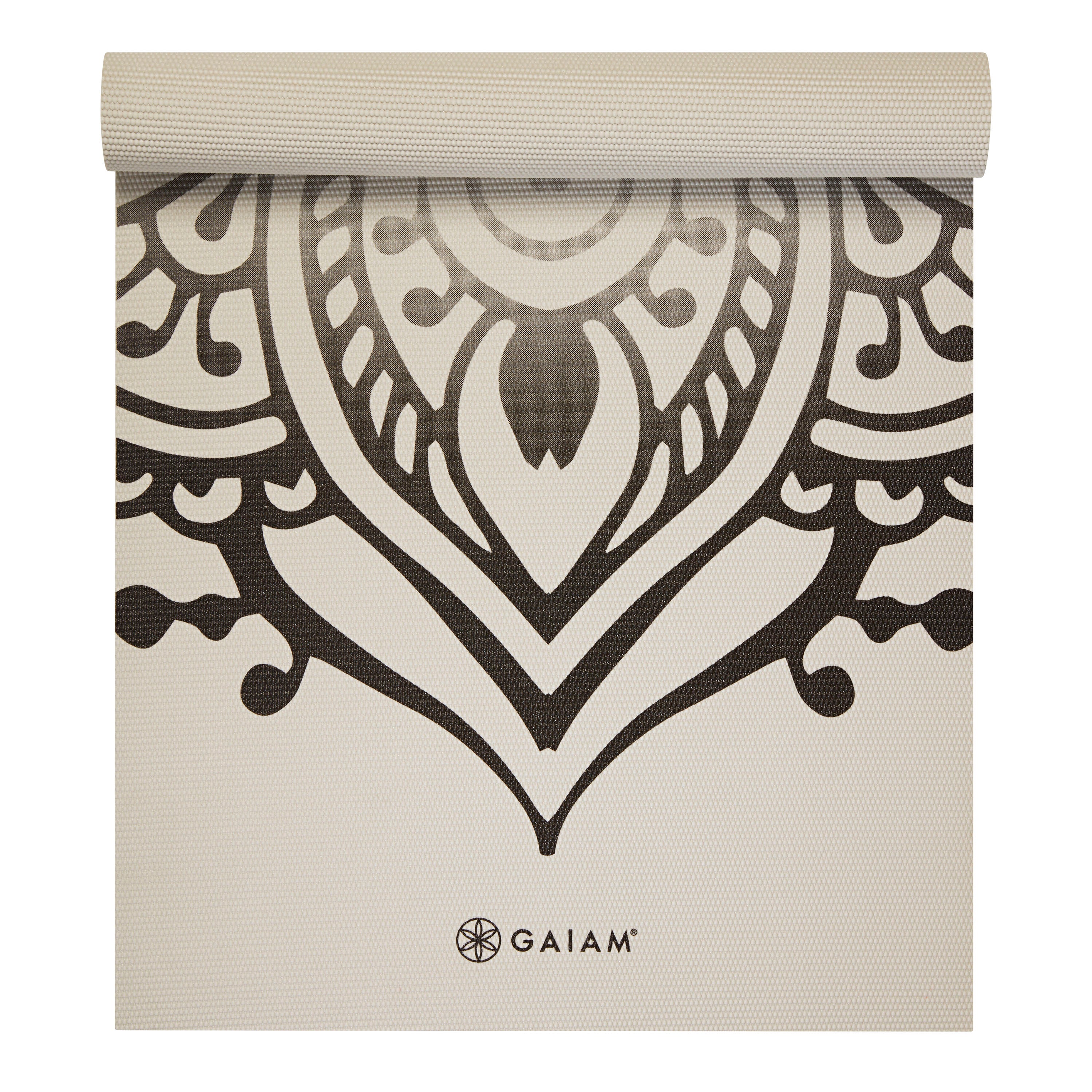 Gaiam Sundial Yoga Mat (5mm) Dovetail top rolled